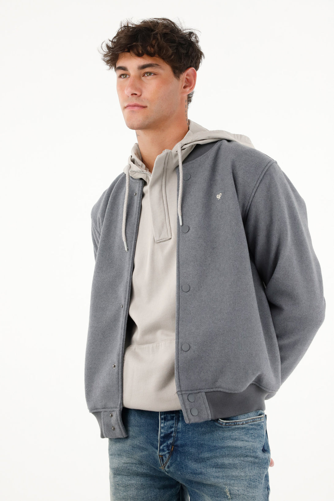 Chaqueta Bomber azul para hombre