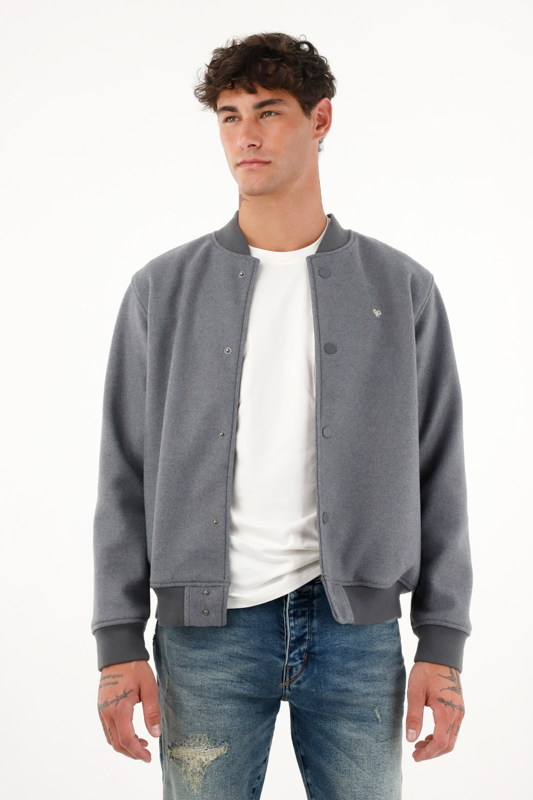 Chaqueta Bomber azul para hombre