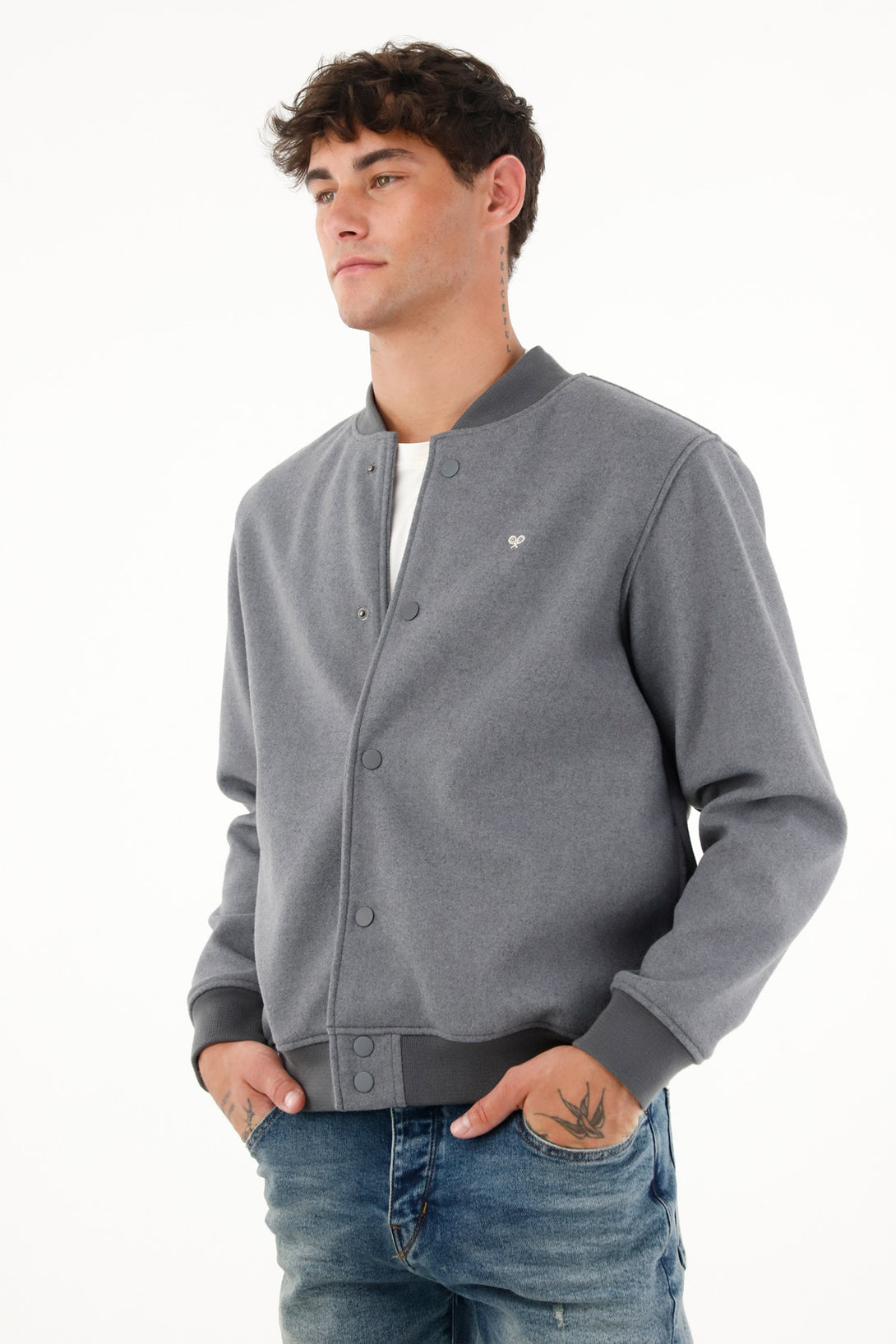 Chaqueta Bomber azul para hombre