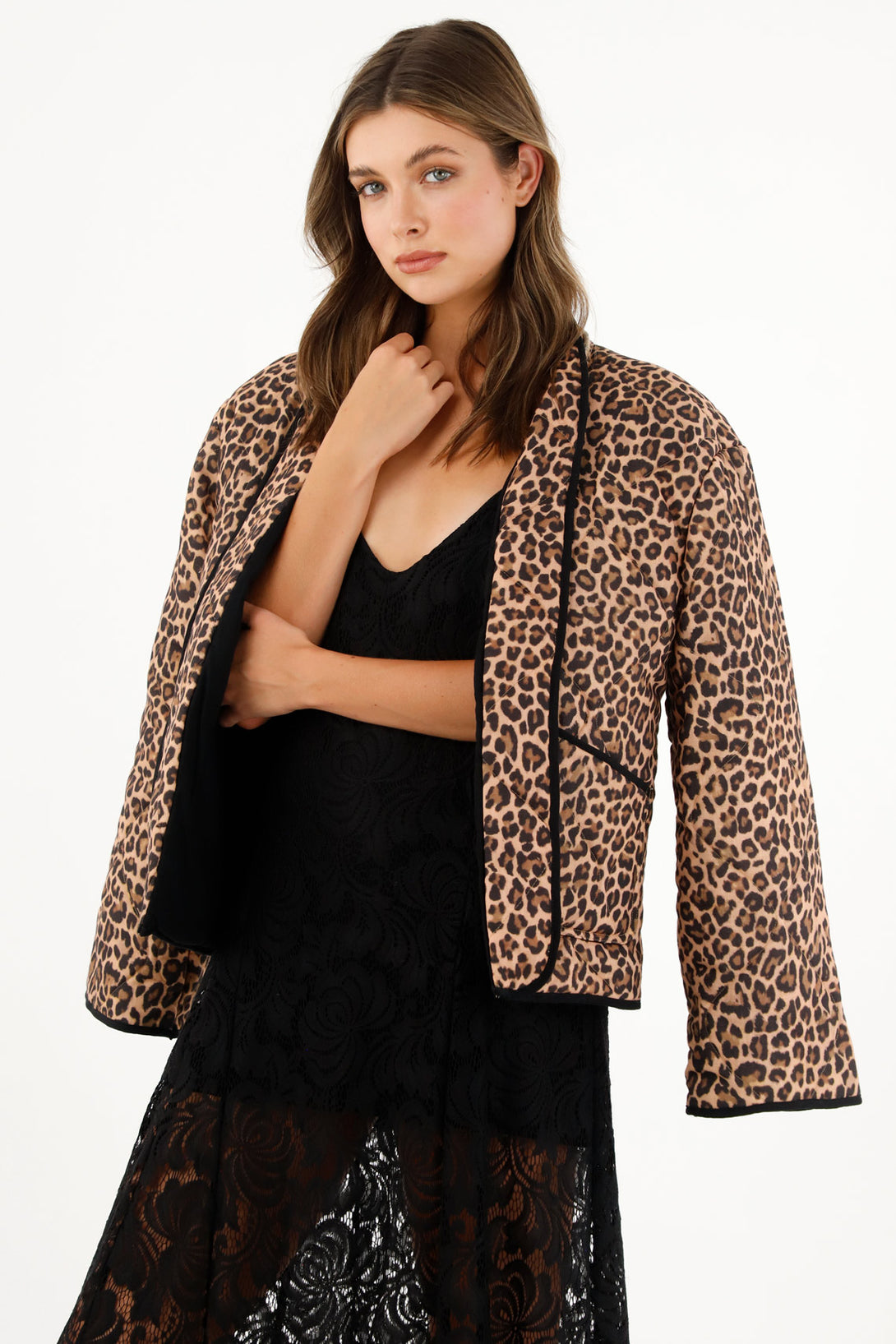 Women's animal print patterned coat