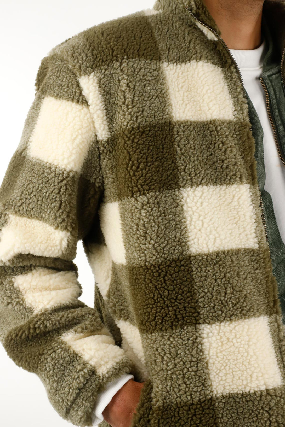 Men's checked plaid shepherd coat