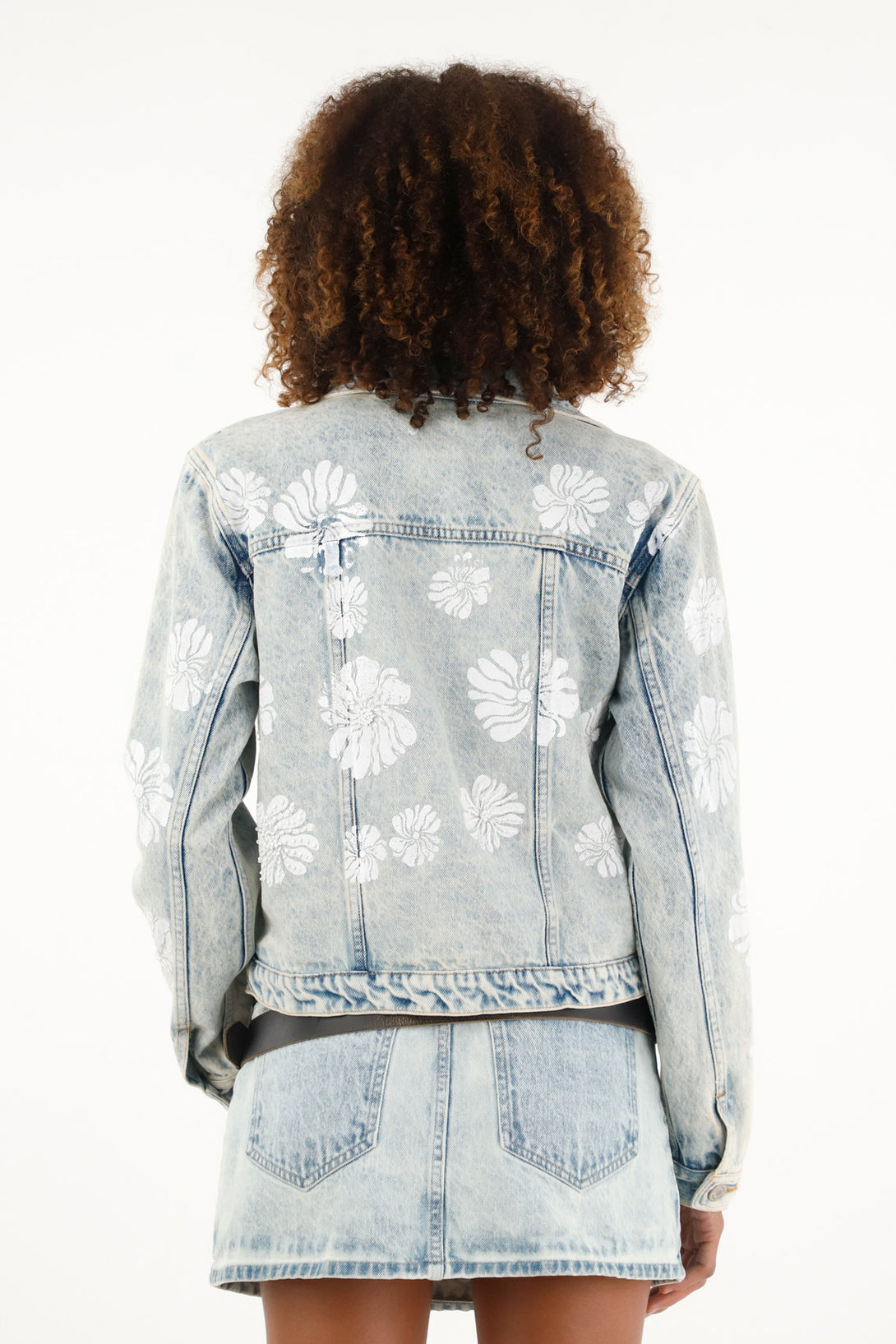 Women's Cropped Jacket with Prints and Embellishments