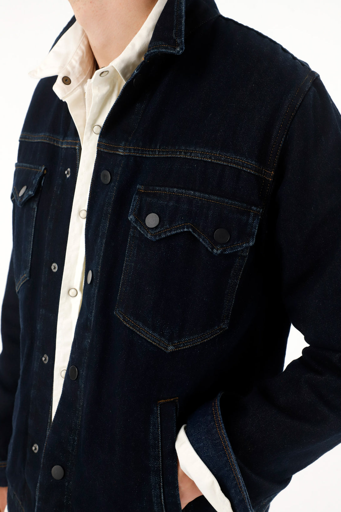 Men's Trucker Jacket with Flap Pockets