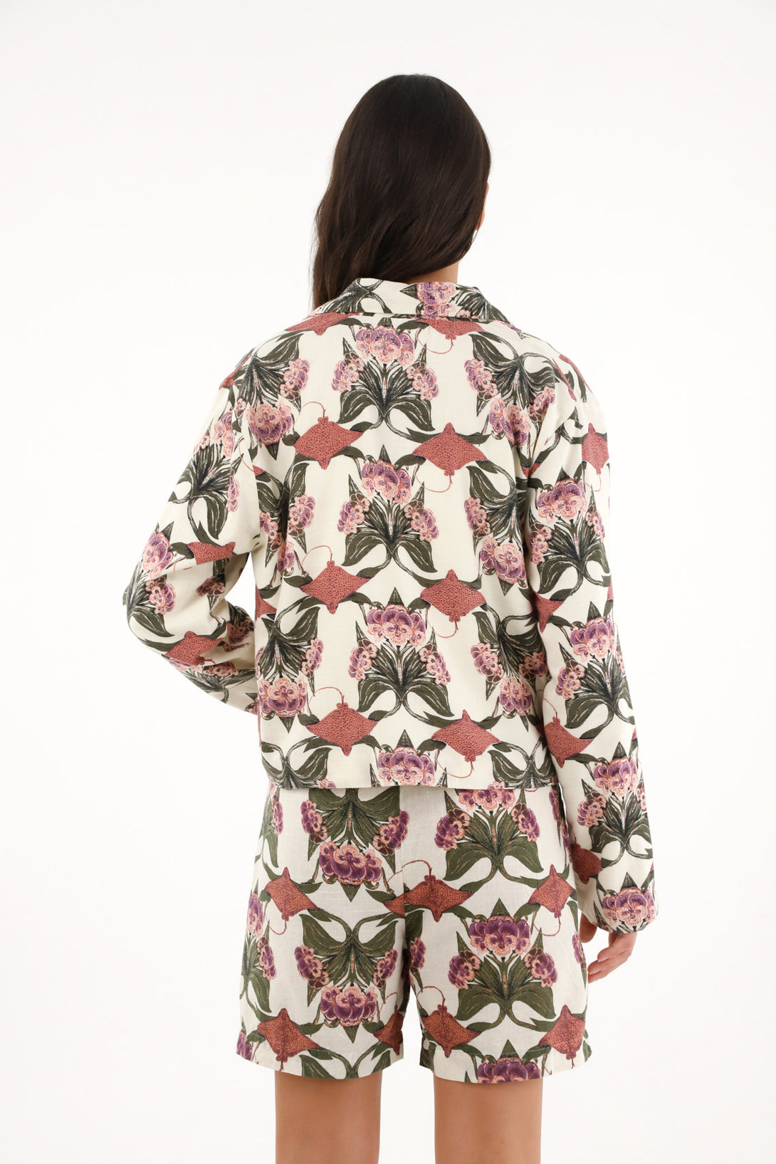 Women's printed blazer coat