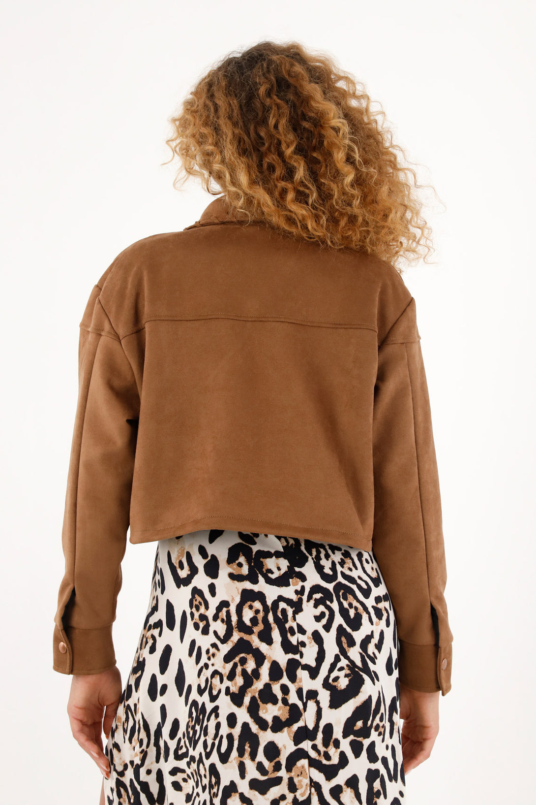 Women's brown suede fringe jacket