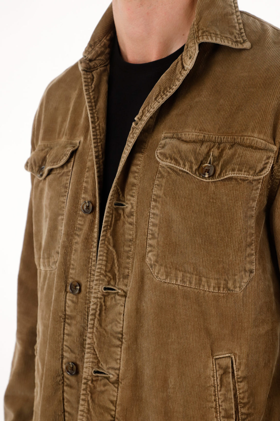 Brown Corduroy Coat for Men