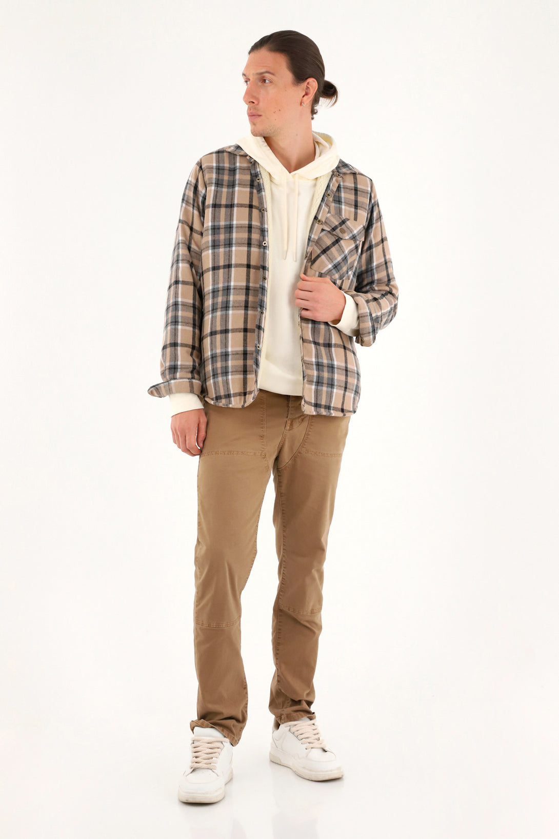 Men's plaid shirt with shepherd lining