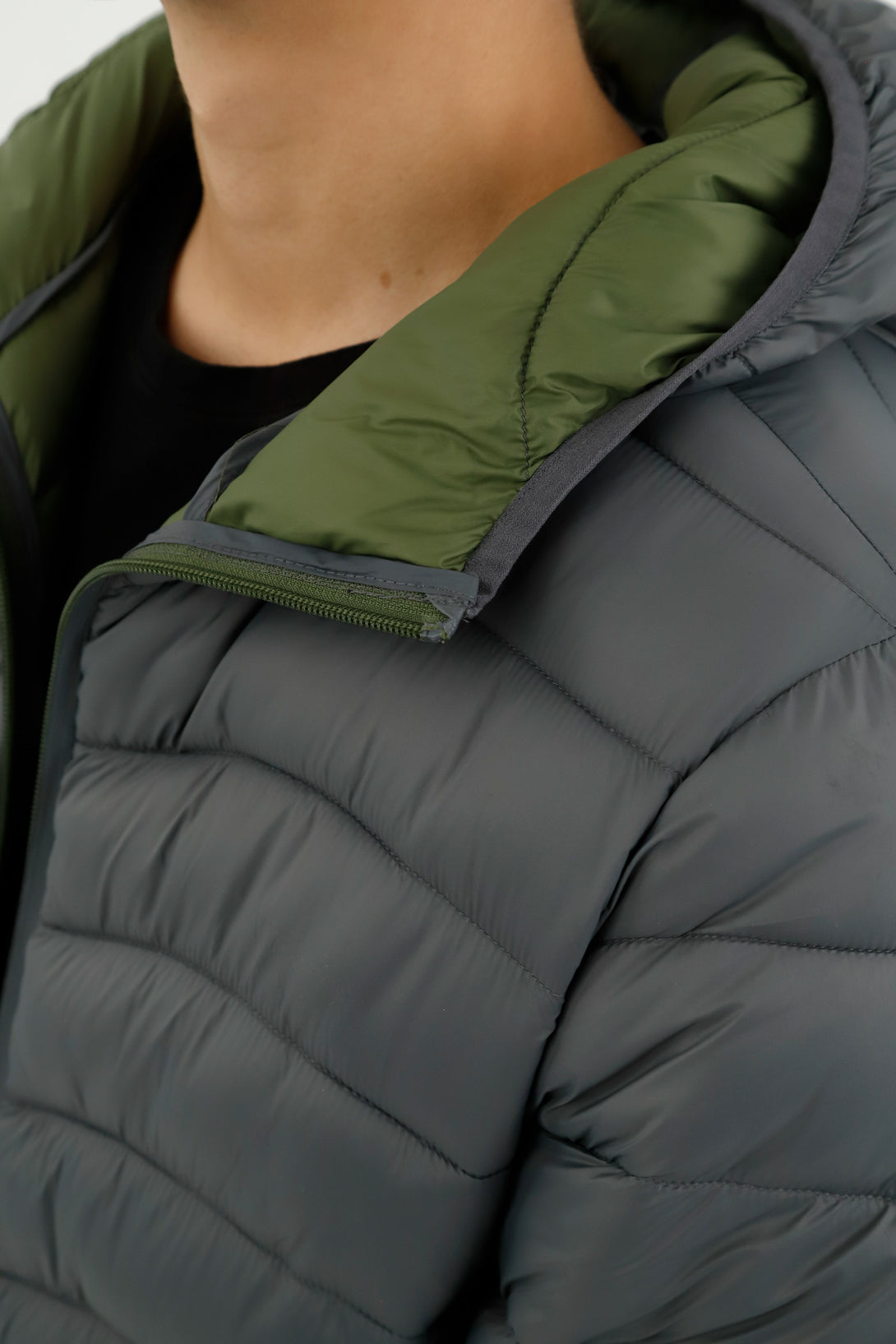 Men's Gray Quilted Jacket