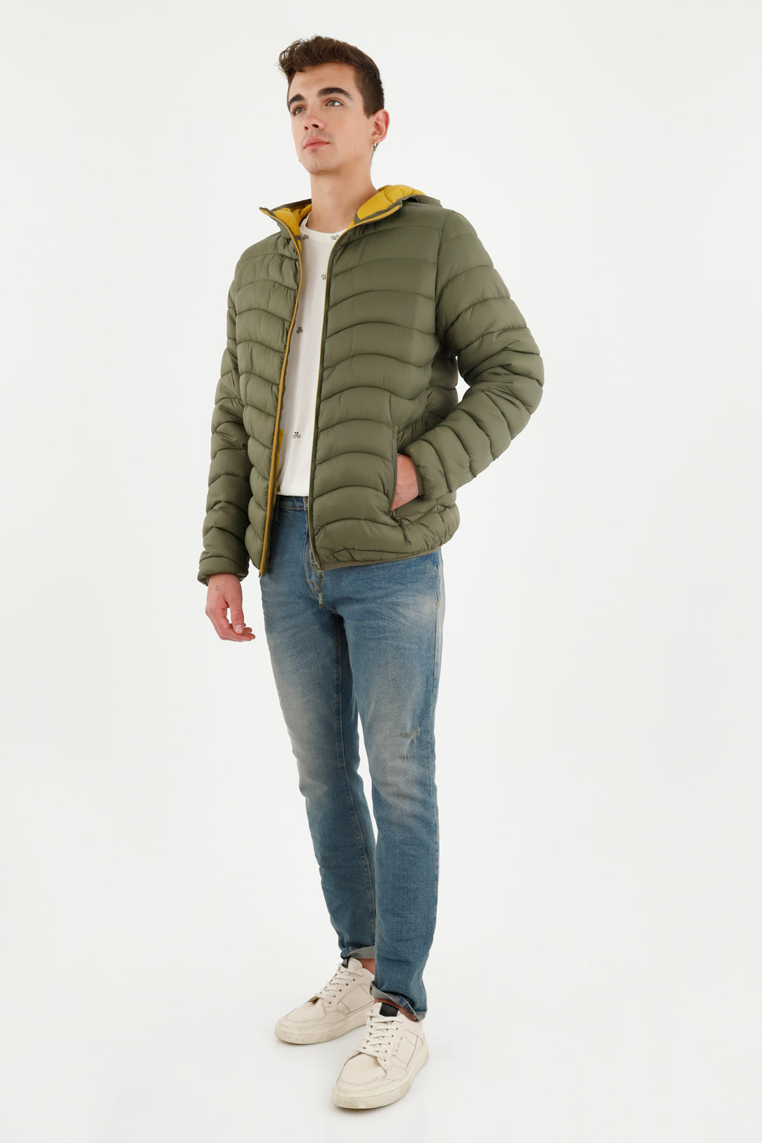 Men's Green Quilted Jacket