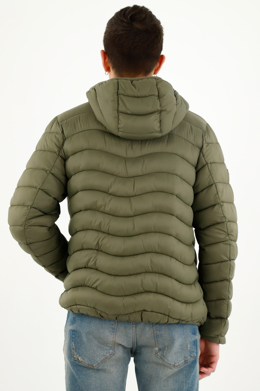 Chaqueta acolchada verde para hombre