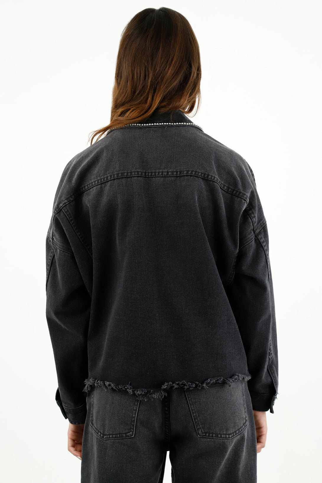 Chaqueta black denim para mujer