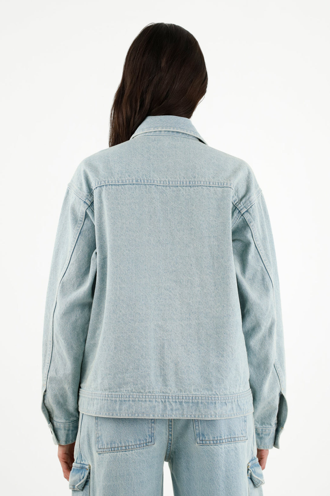 Women's Blue Cargo Pocket Jacket