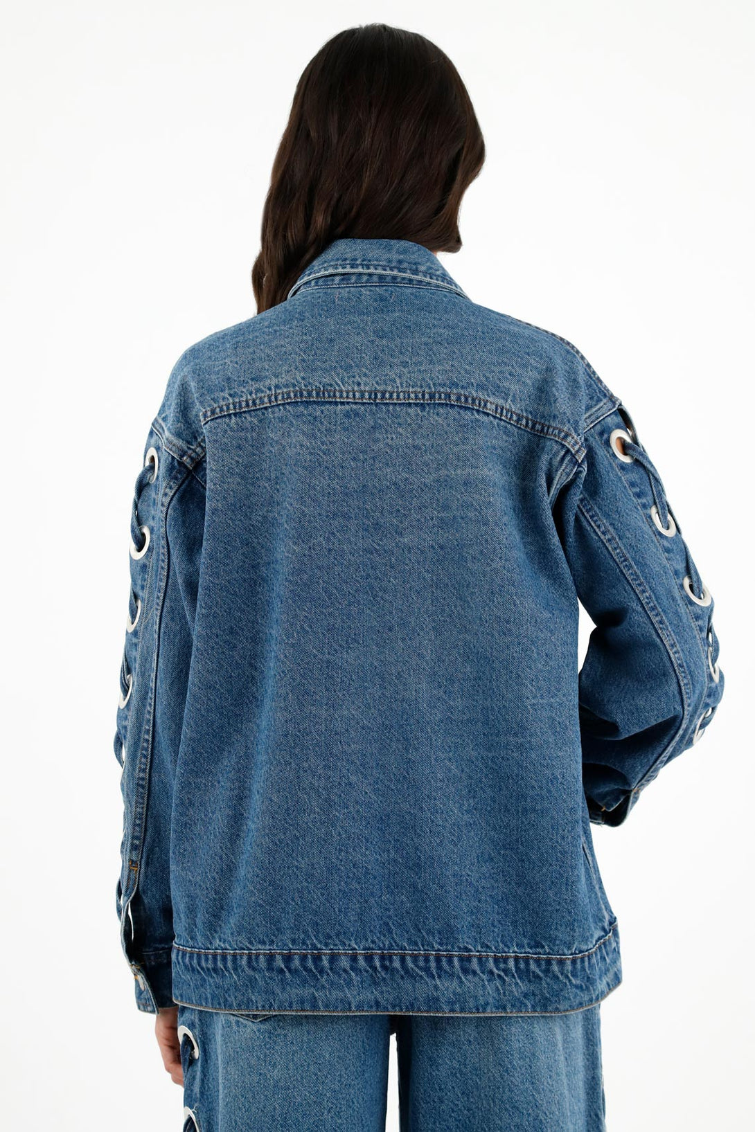 Women's Blue Jacket with Pockets