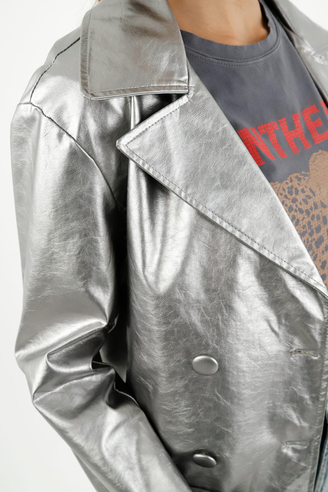 Women's Metallic Blazer Jacket