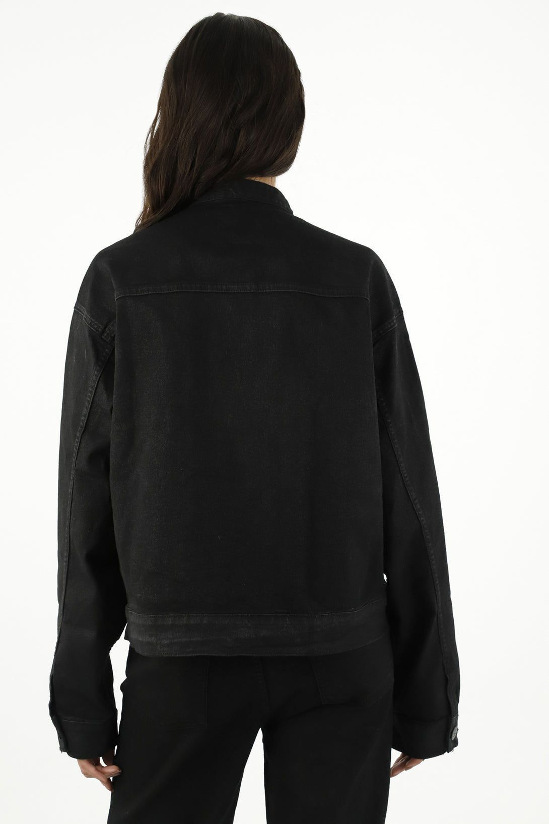 Chaqueta oversize negra para mujer