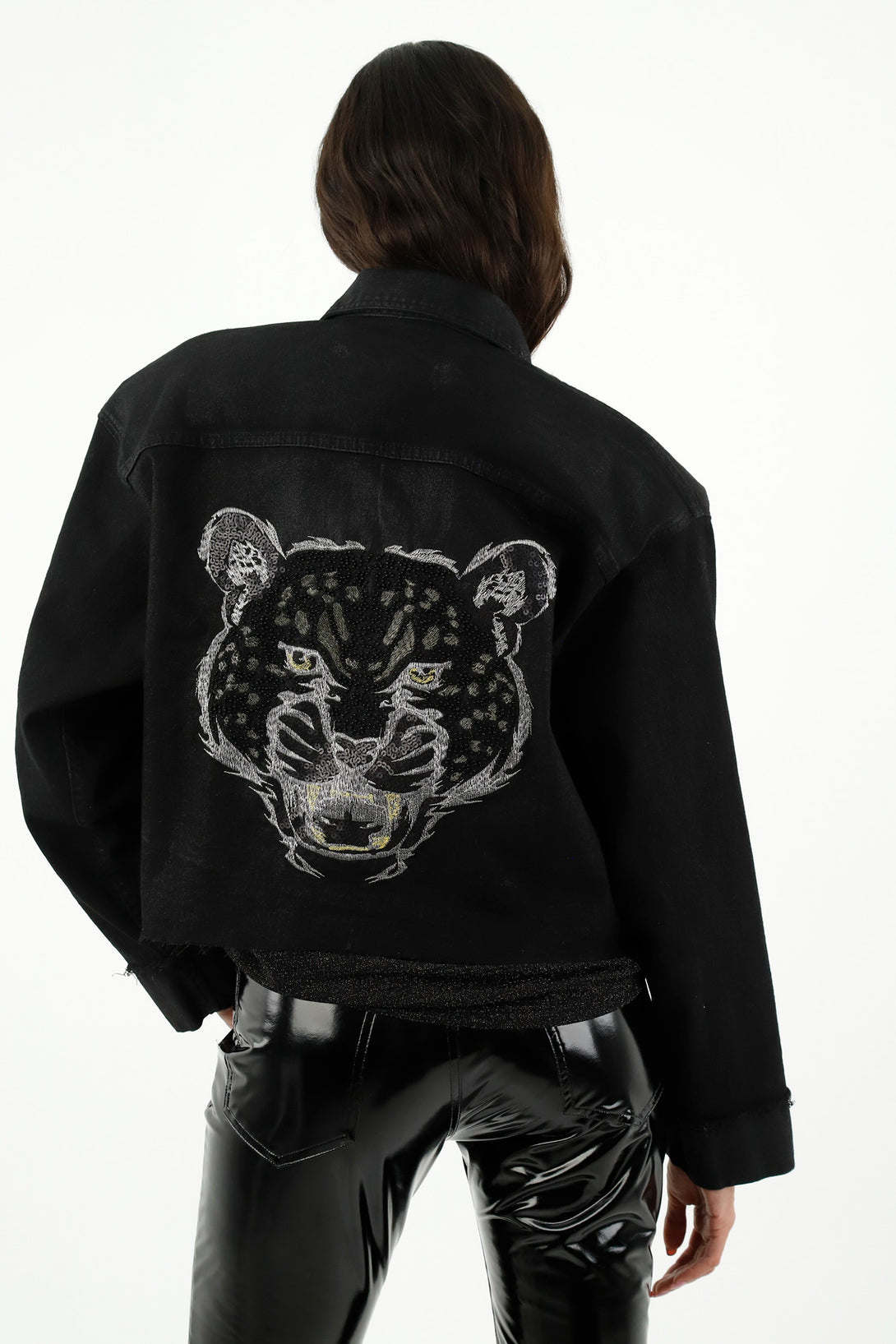 Women's Black Embroidered Jacket