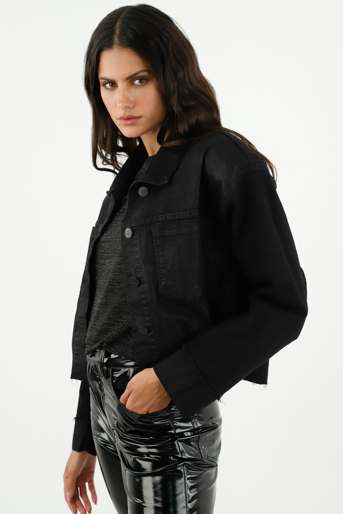 Women's Black Embroidered Jacket