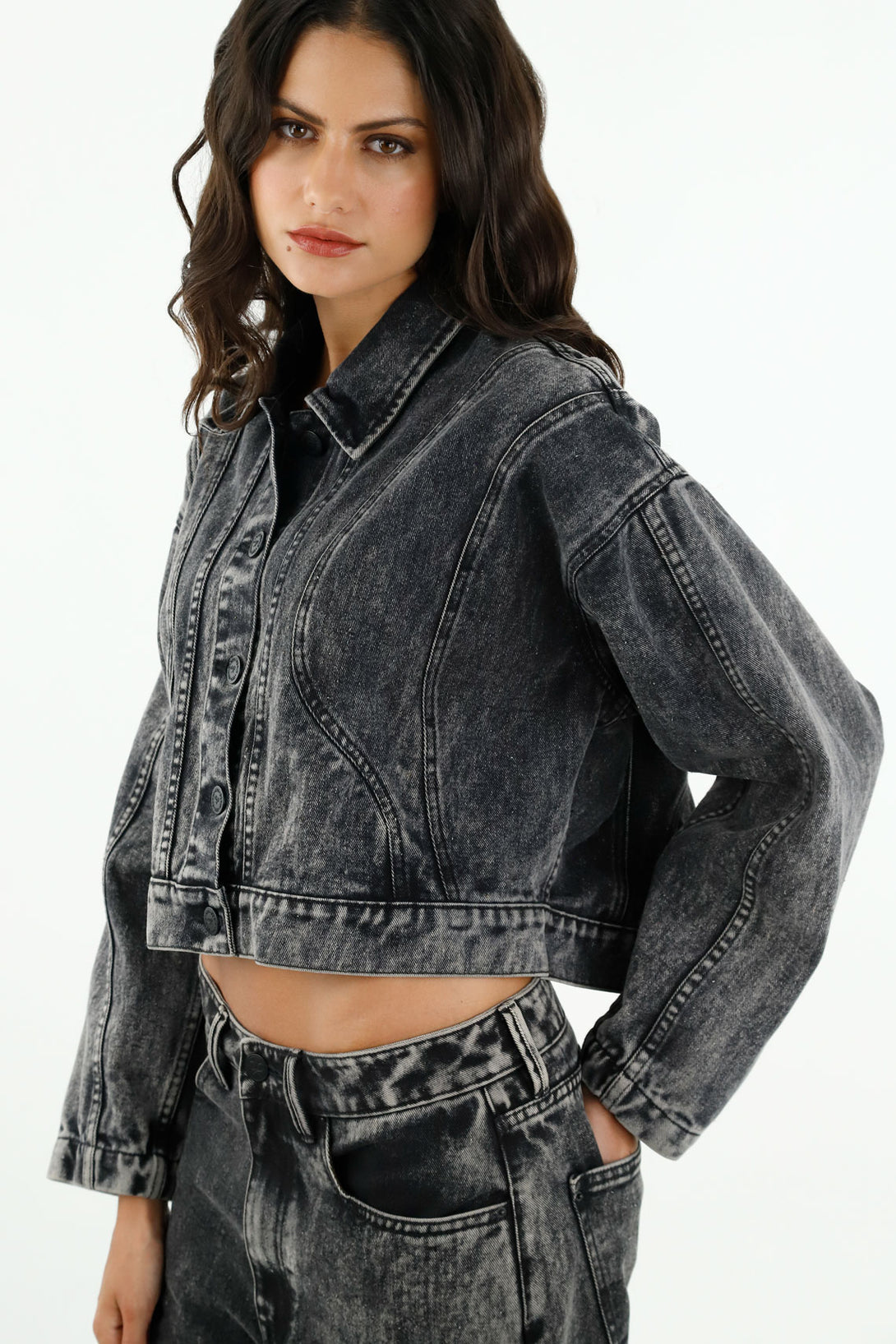 Women's Black Distressed Jacket