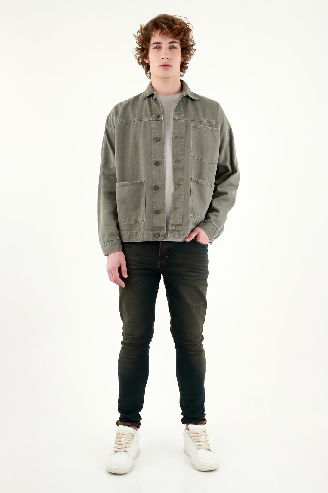 Men's Green Patch Pocket Jacket