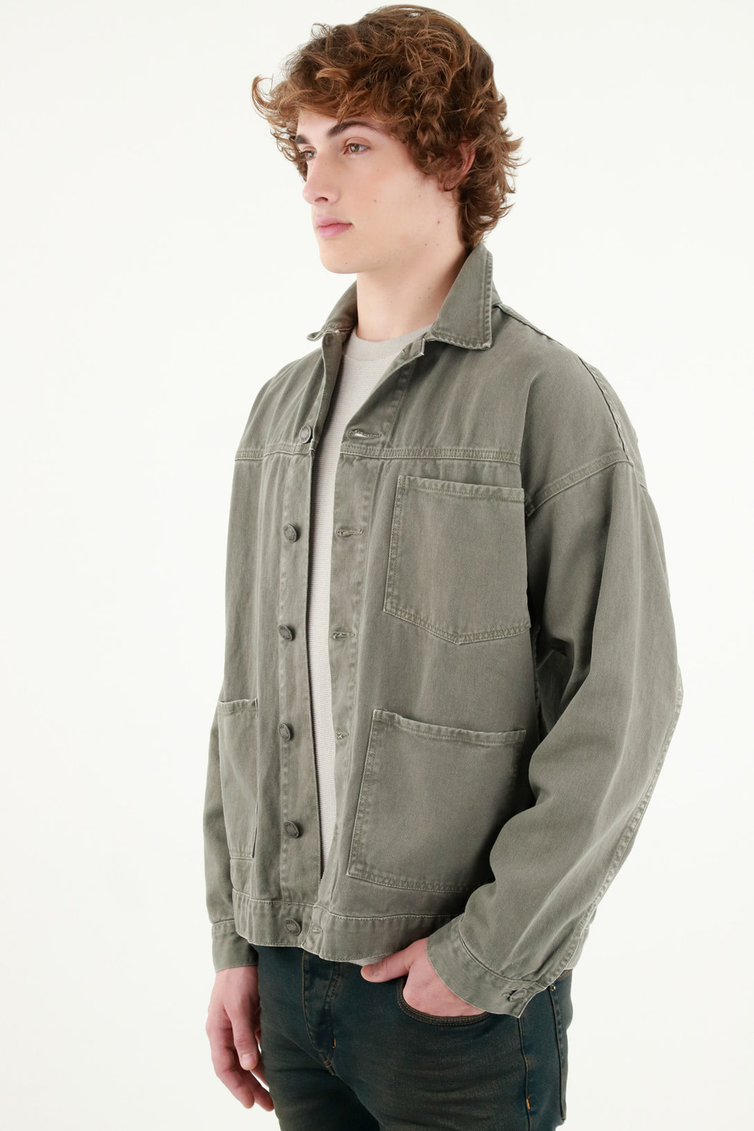 Men's Green Patch Pocket Jacket