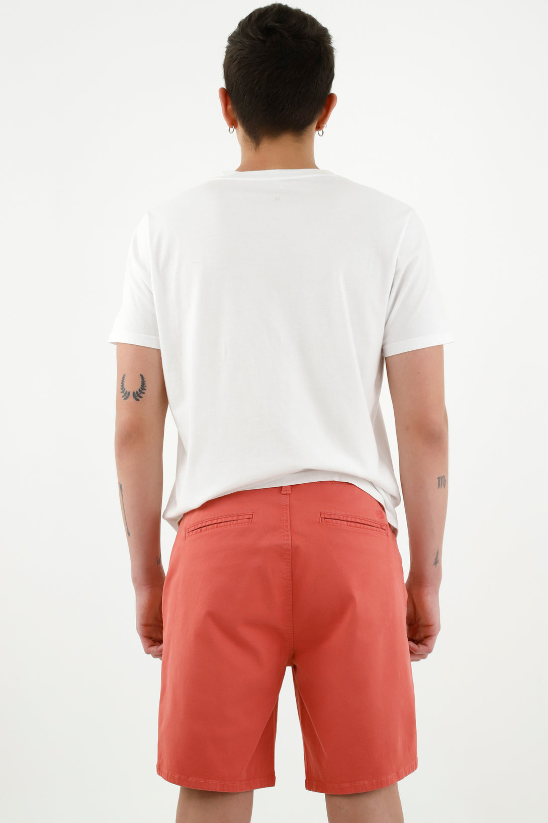 Men's Orange Chino Shorts