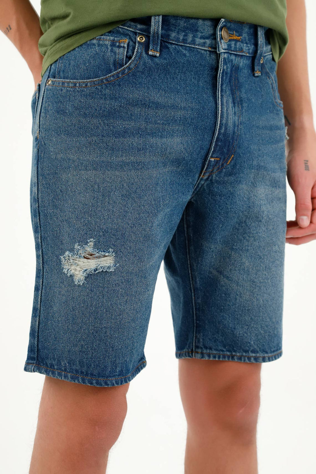 Men's Blue Denim Shorts