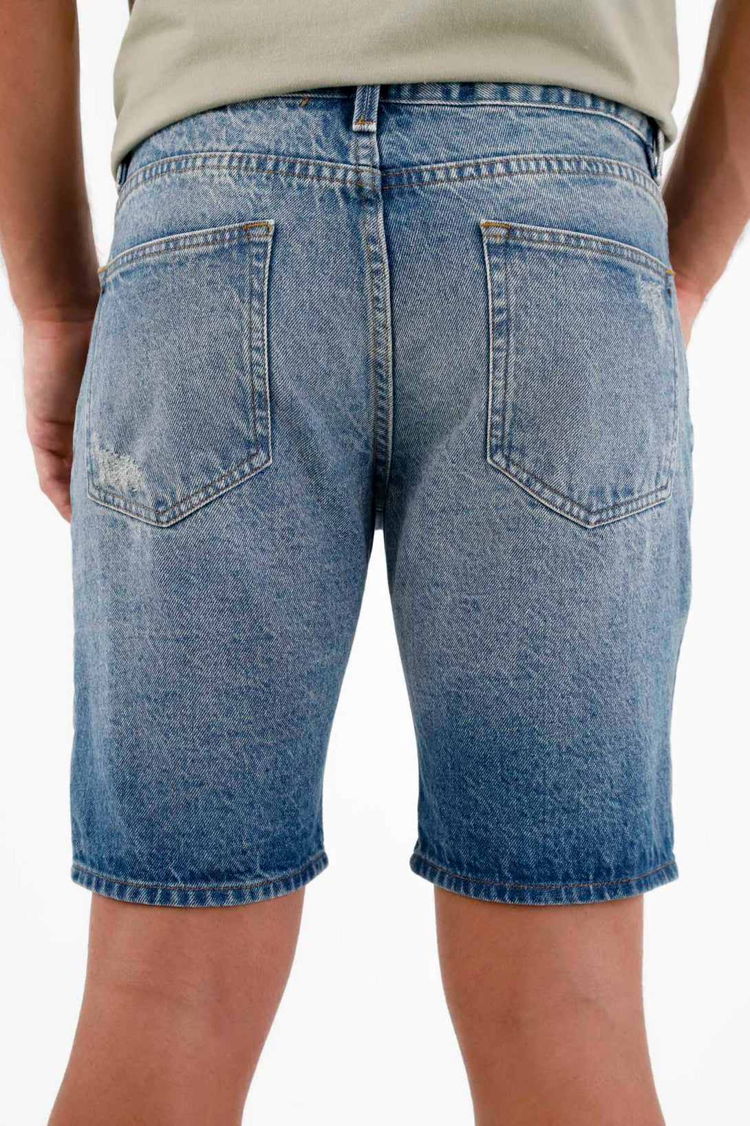 Men's Blue Ripped Shorts