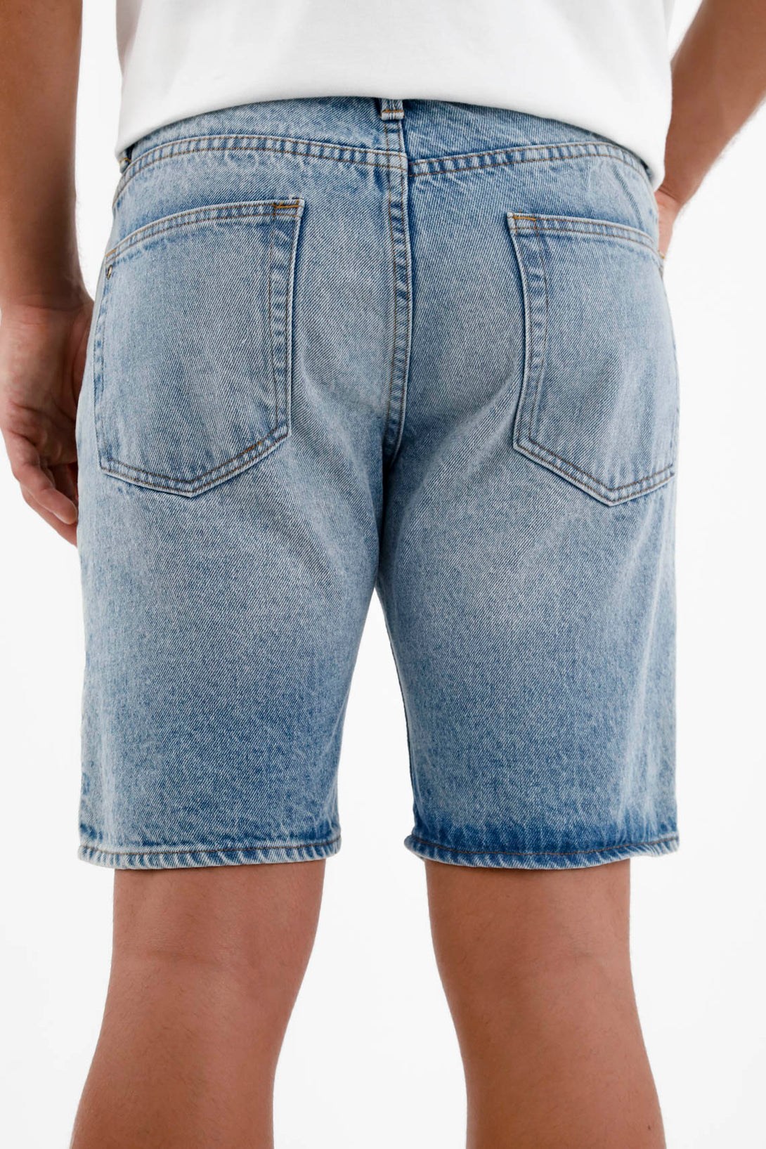 Men's Blue Distressed Shorts