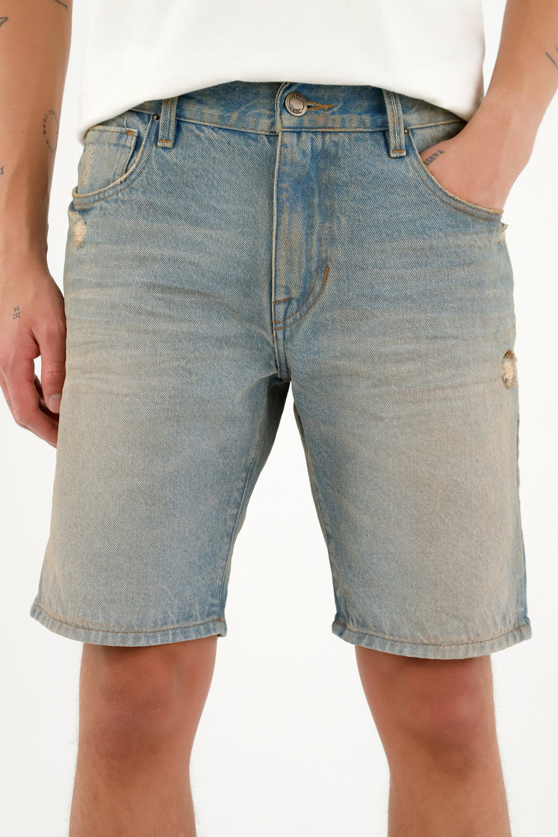 Men's Blue Five-Pocket Shorts