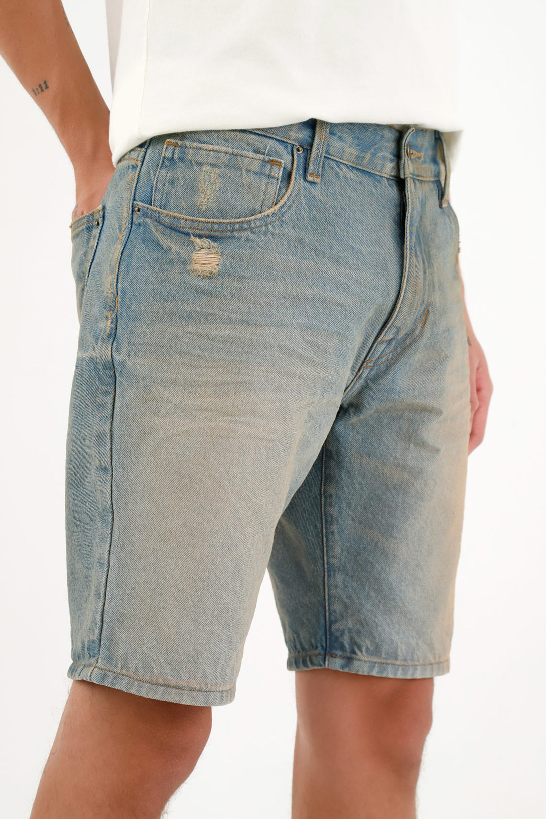 Men's Blue Five-Pocket Shorts