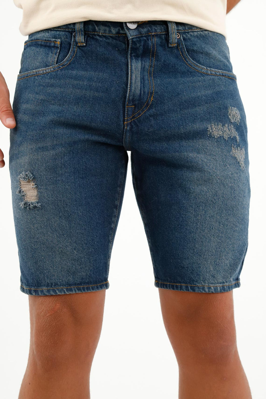 Men's Blue Five-Pocket Shorts