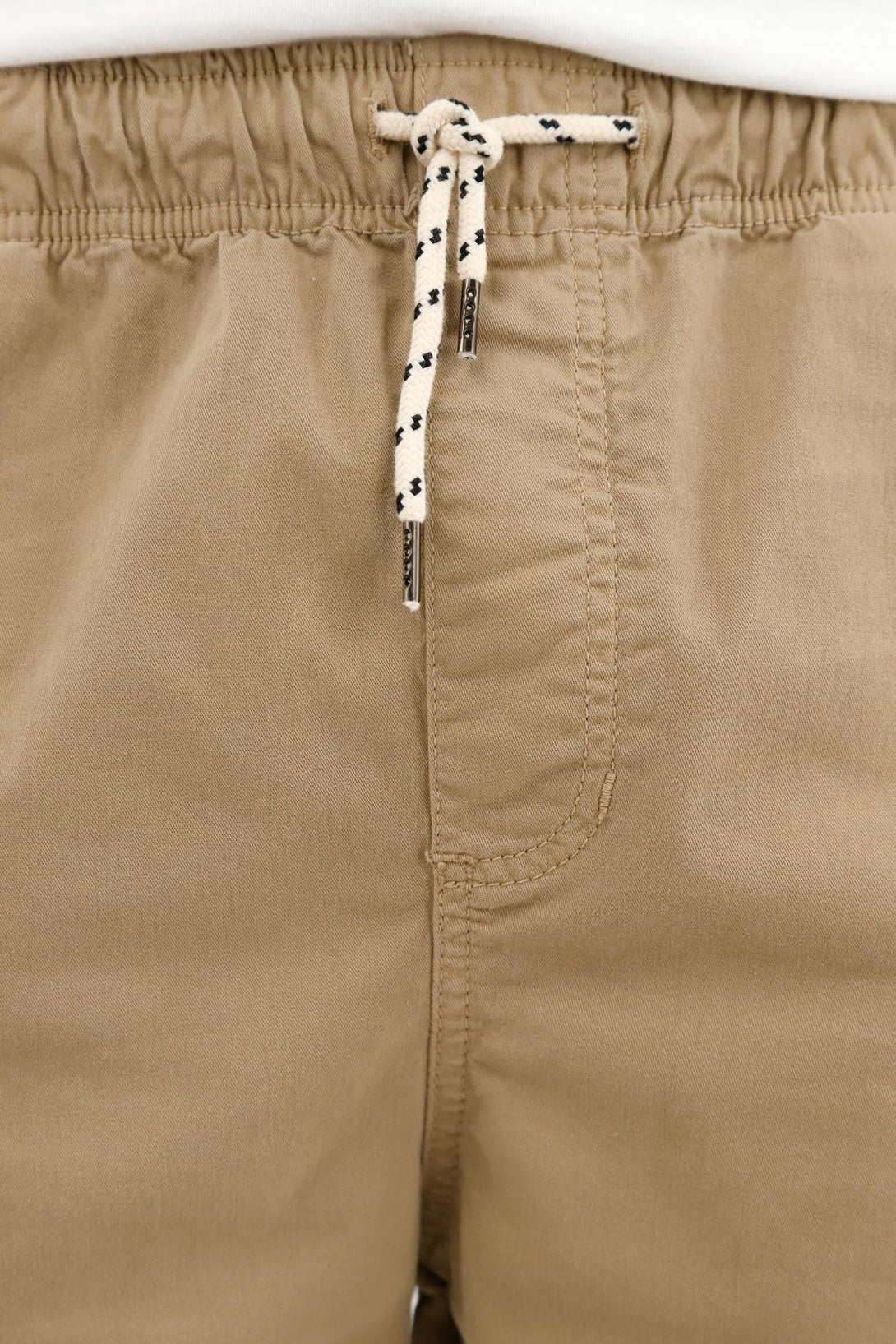 Men's Brown Elastic Waist Bermuda Shorts