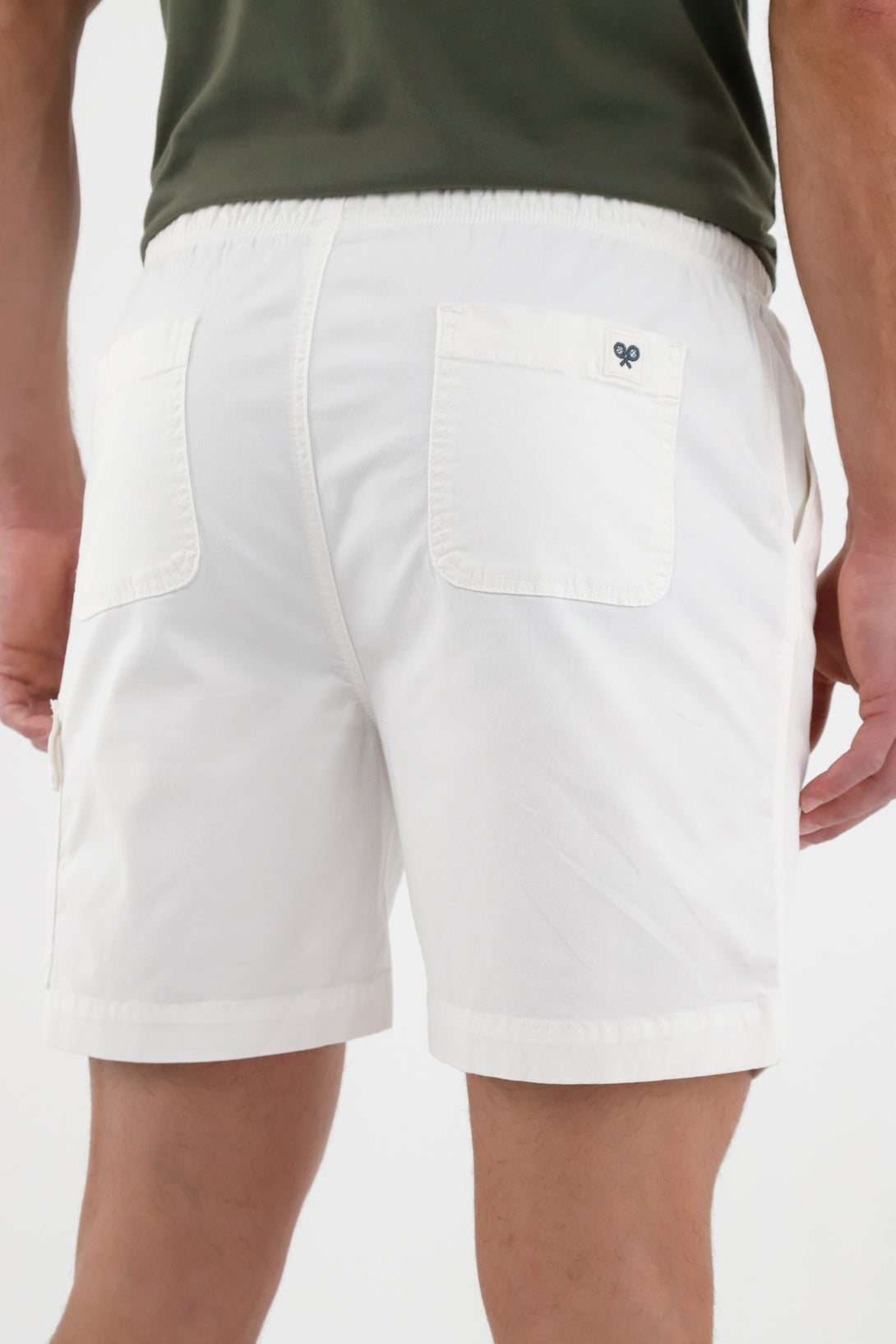 Men's Ecru Shorts with Side Pockets