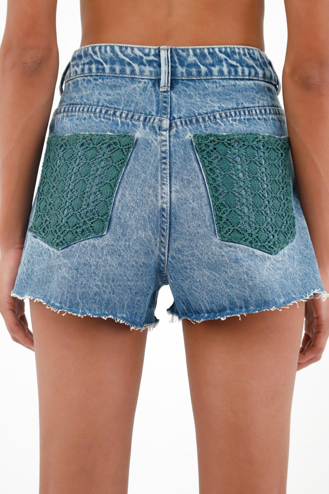 Women's Distressed Blue Shorts