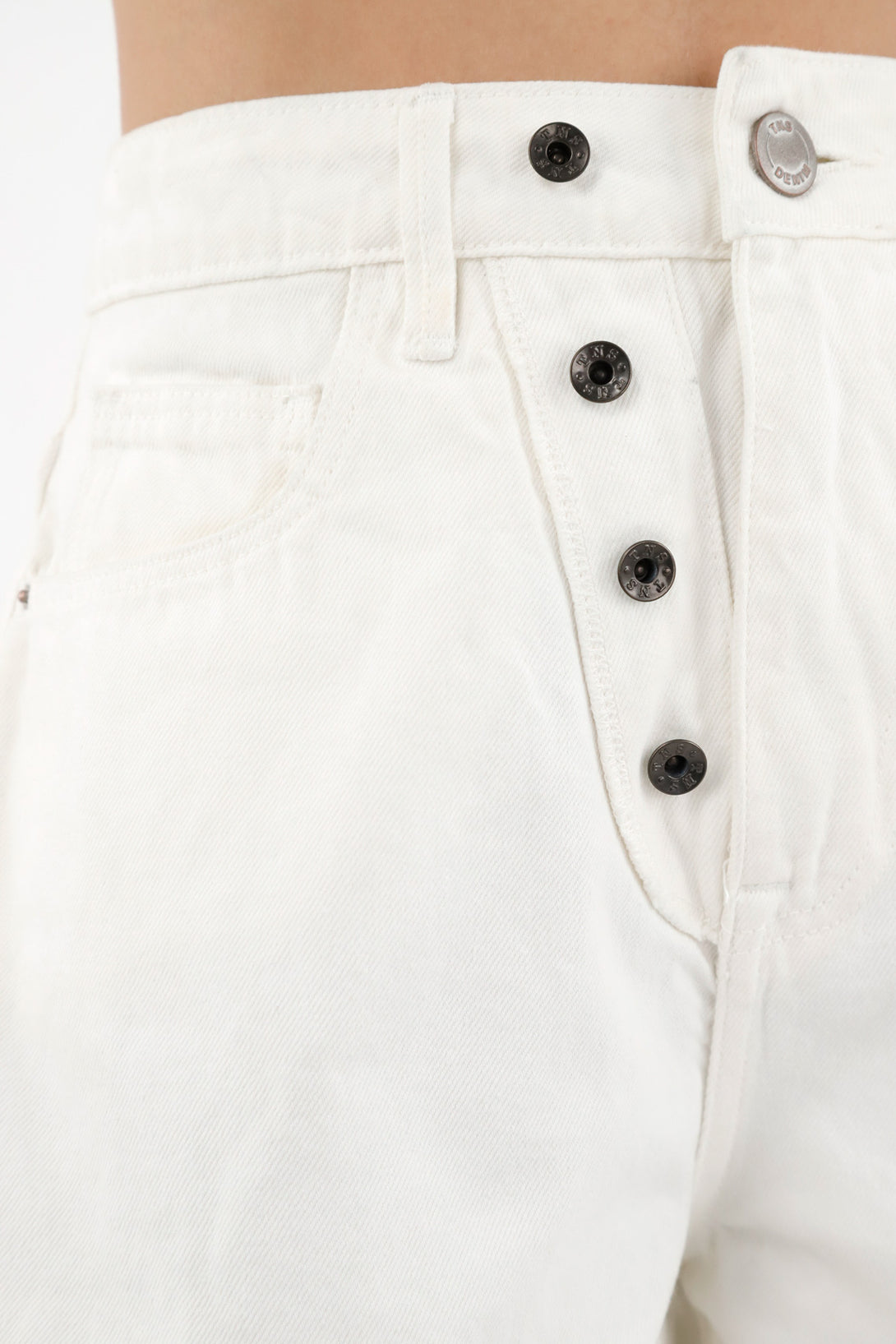 Women's Ecru Frayed Shorts