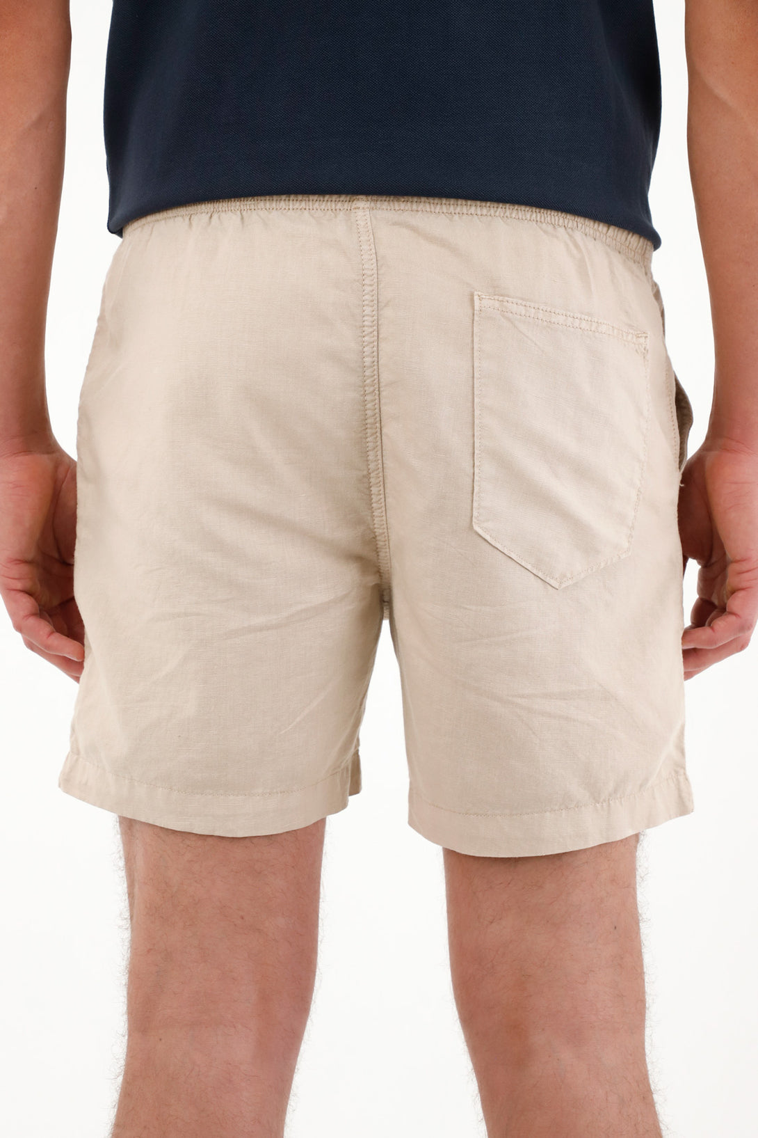 Men's Brown Elastic Waist Regular Fit Bermuda Shorts