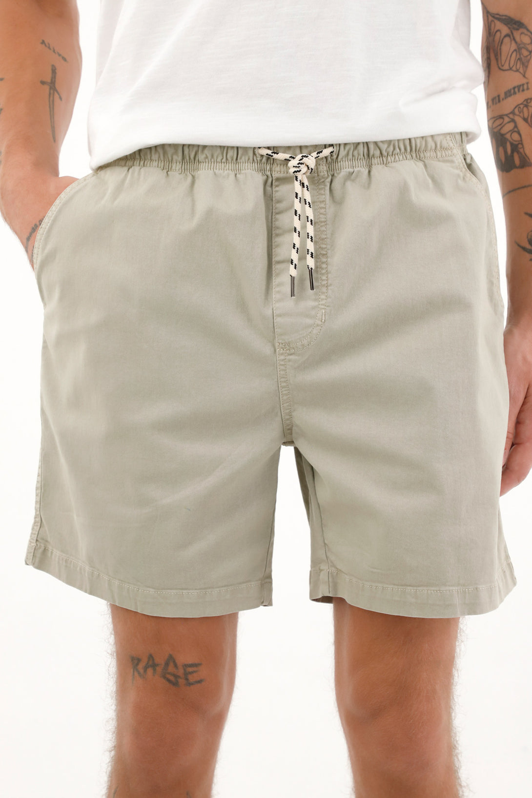 Men's Green Bermuda Shorts with Functional Pockets