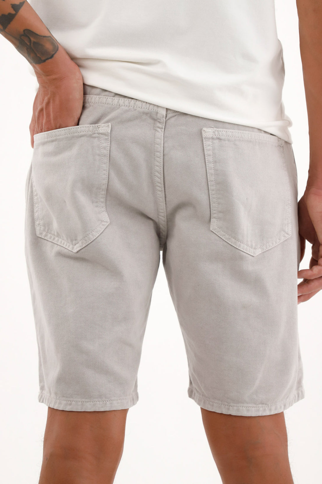 Men's gray five-pocket Nudy shorts