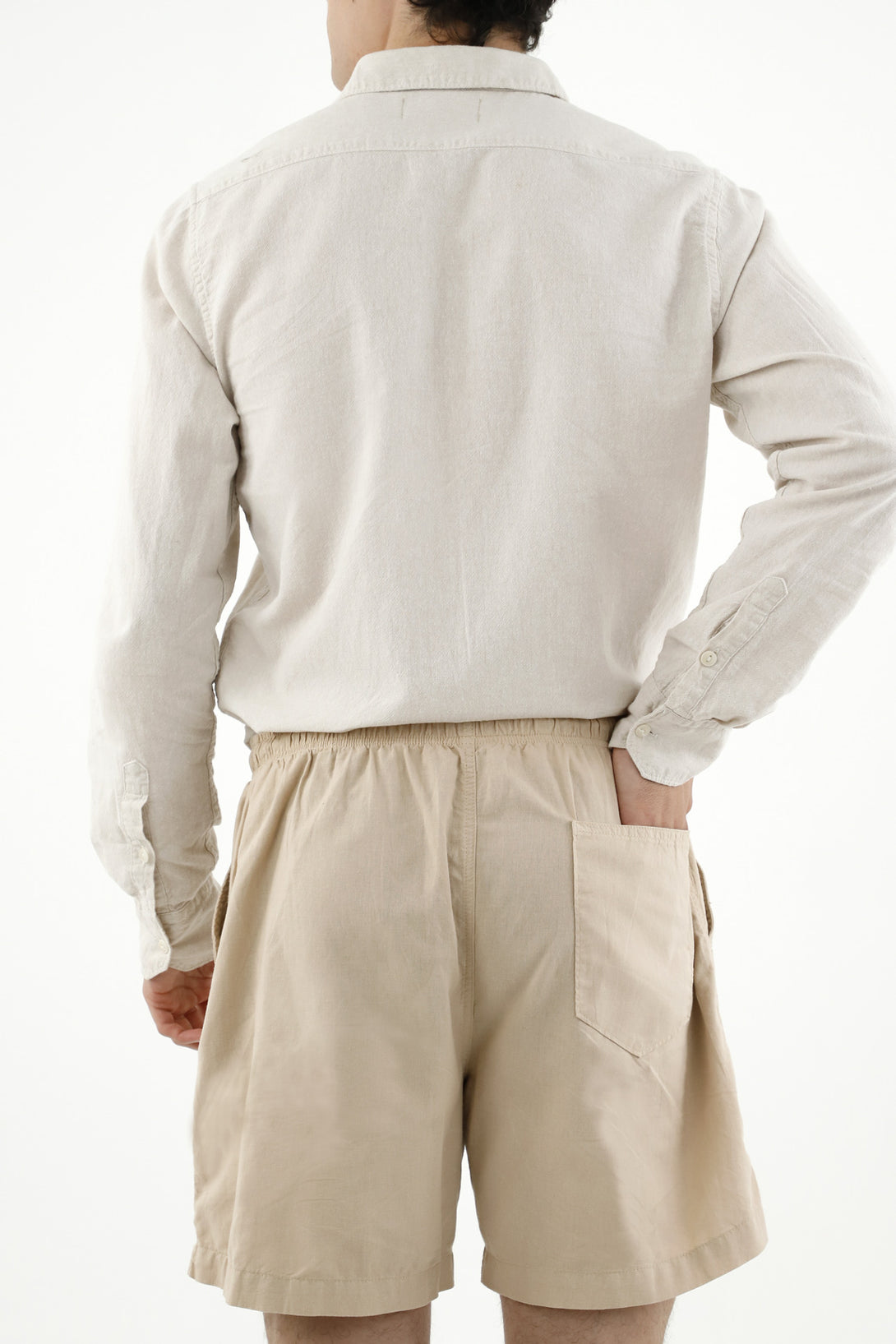 Men's Brown Linen Shorts