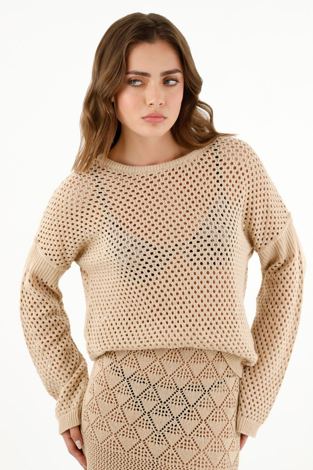 Women's Brown Knit Sweater