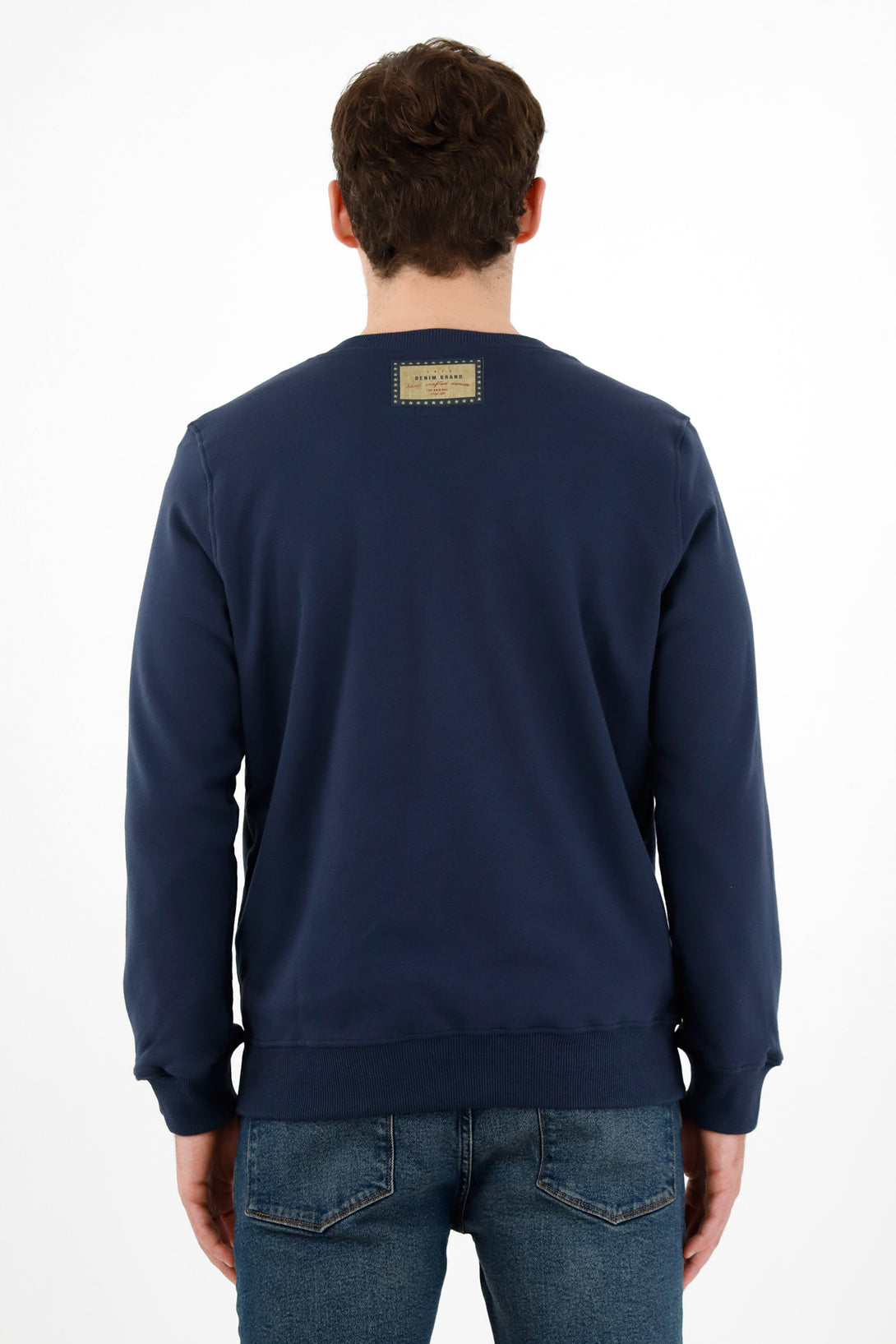 Men's Blue Open-Design Sweater