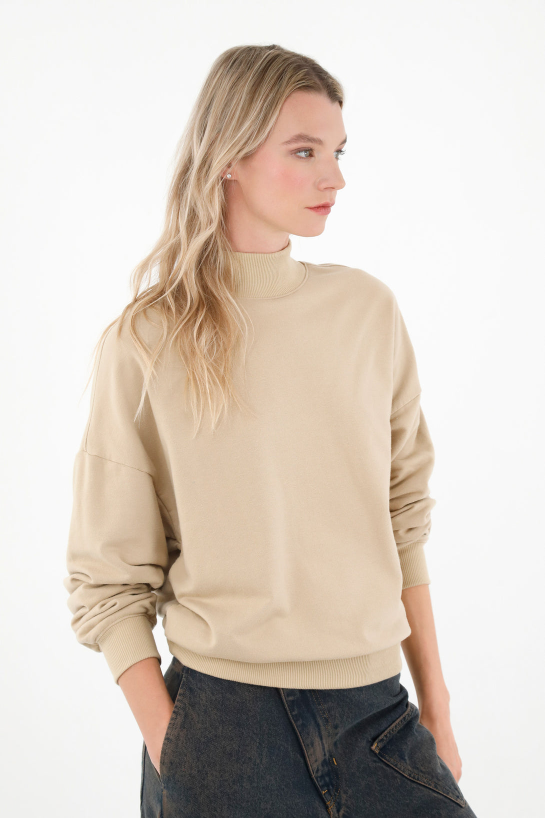 Women's Brown Turtleneck Sweater