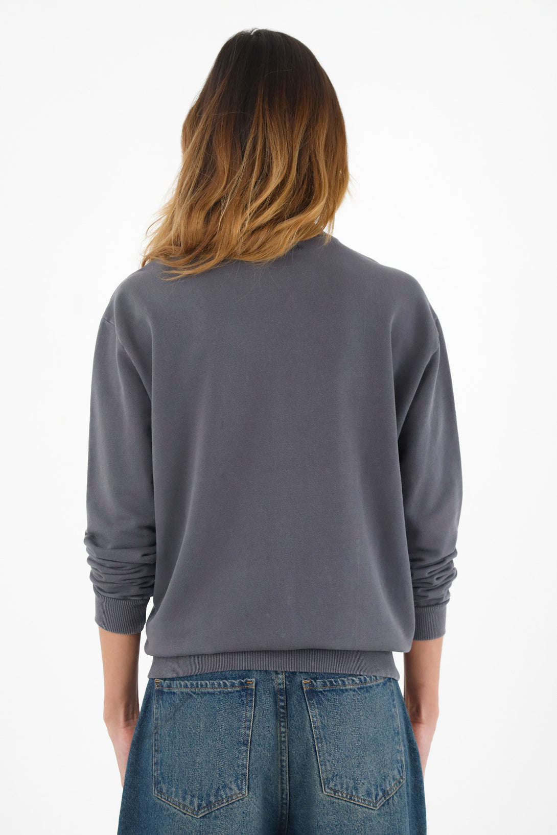 Women's Gray Embellished Sweater