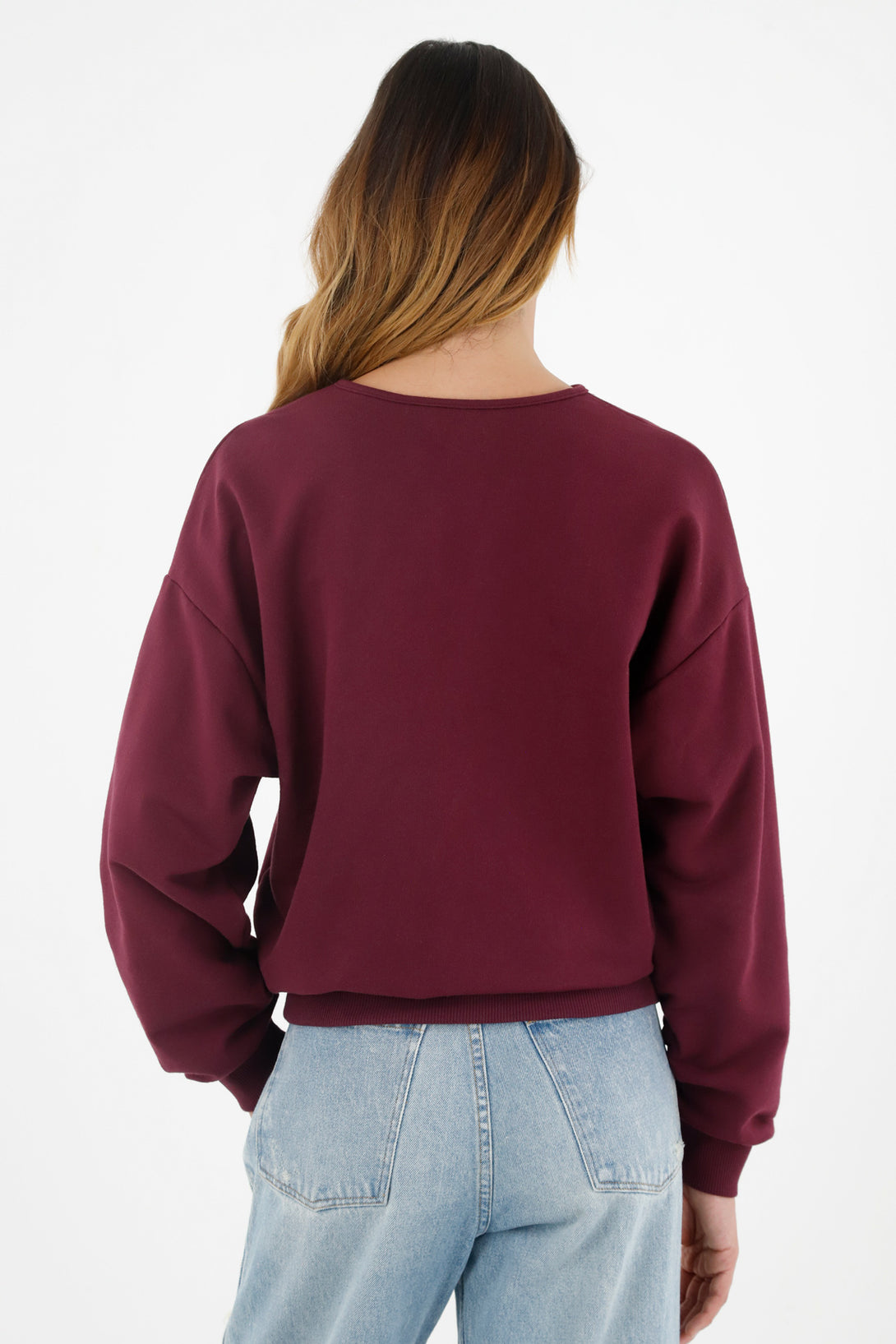 Women's Purple V-Neck Sweater