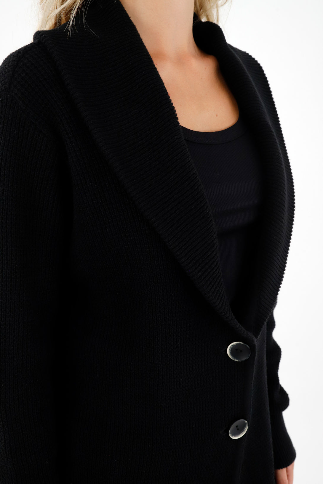 Women's Black Cardigan Sweater