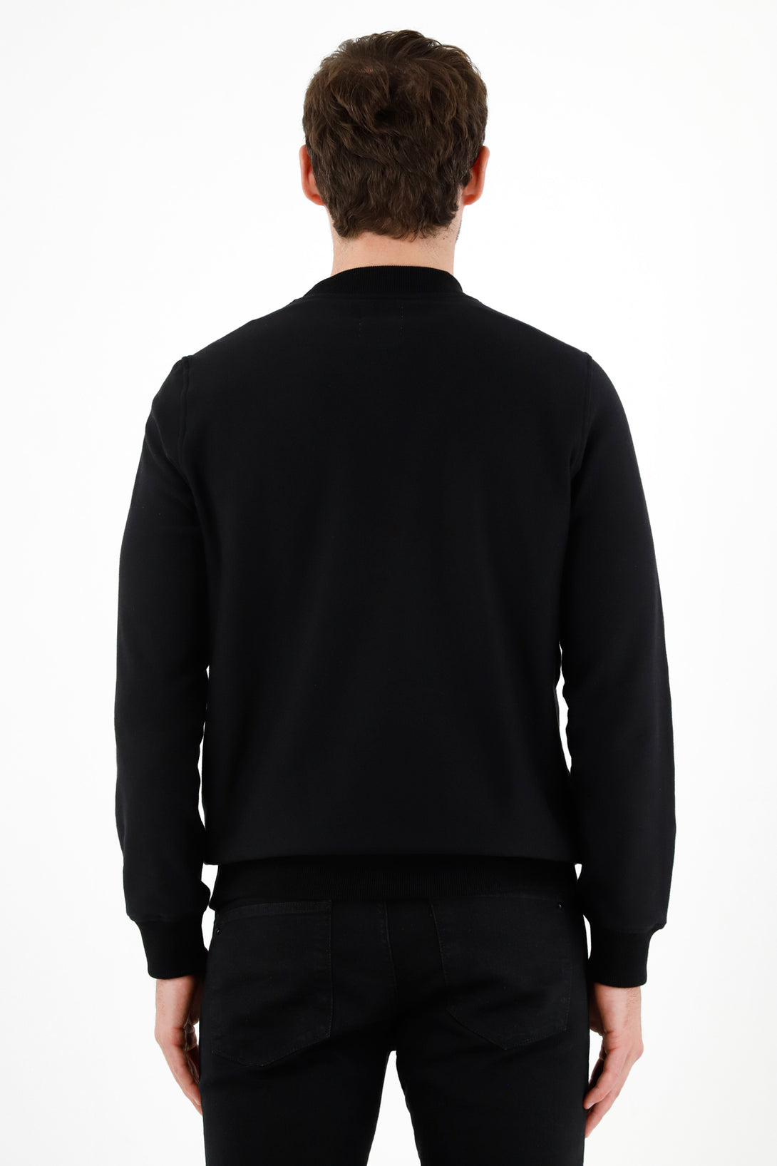 Men's Black Embellished Sweater