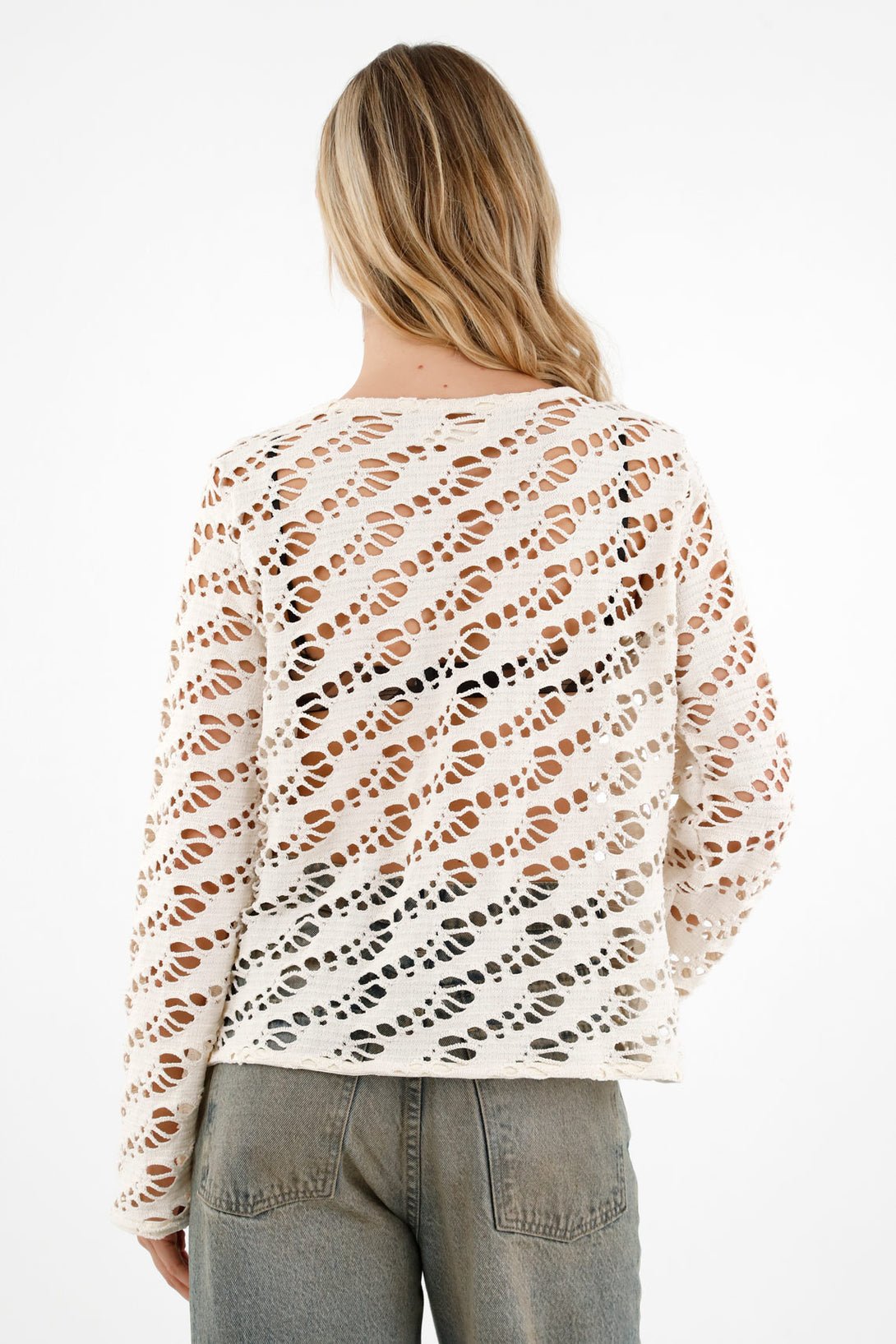 Women's Ecru Knit Sweater