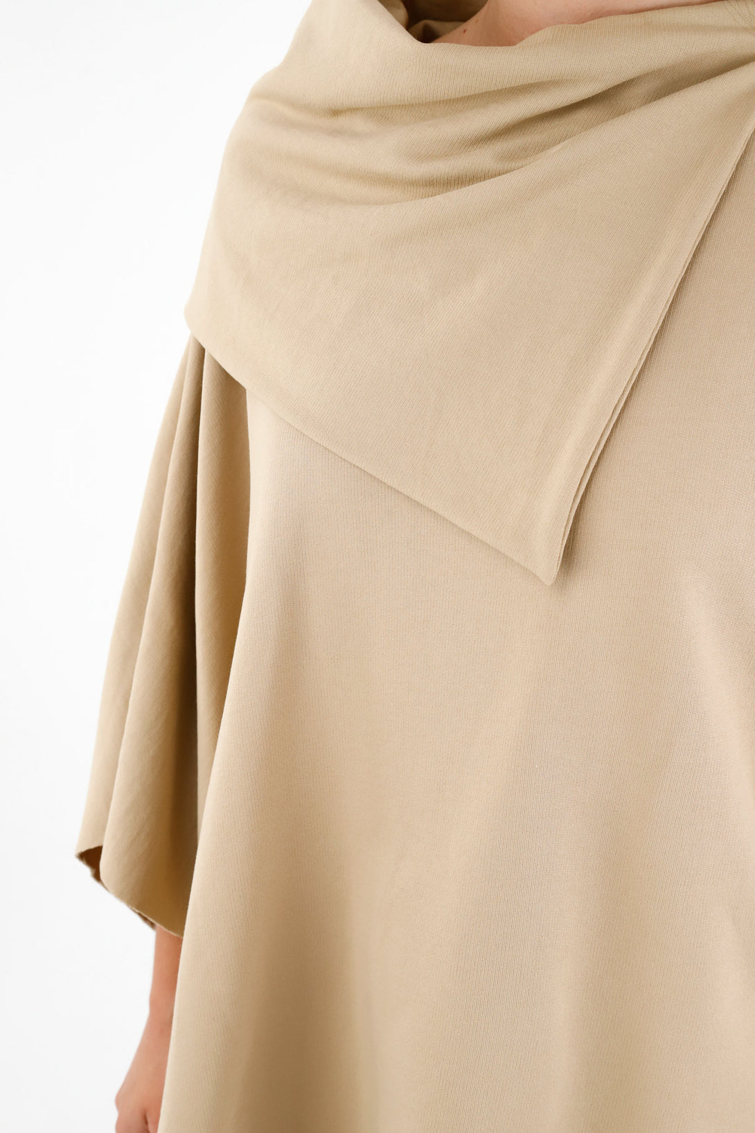 Women's Brown Asymmetric Sleeve Sweater