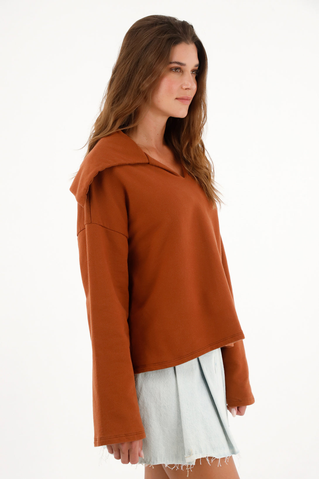 Women's Oversized Brown Sweater