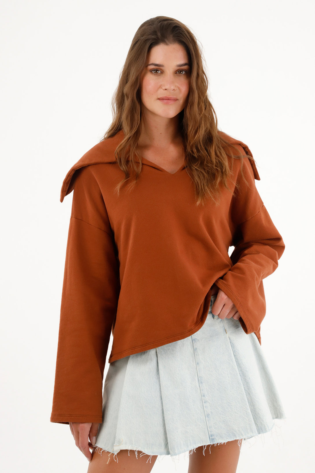 Women's Oversized Brown Sweater